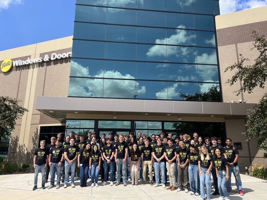 Allen Wolf with Pella interns