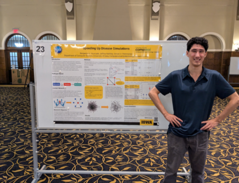 Benjamin Hourcade presenting his research in IMU