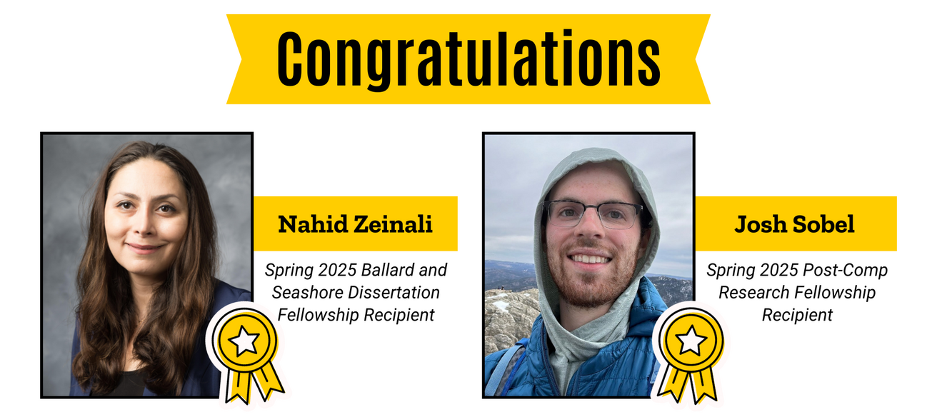 Banned with the words "congratulations" hanging over portraits of Nahid Zeinali and Josh Sobel