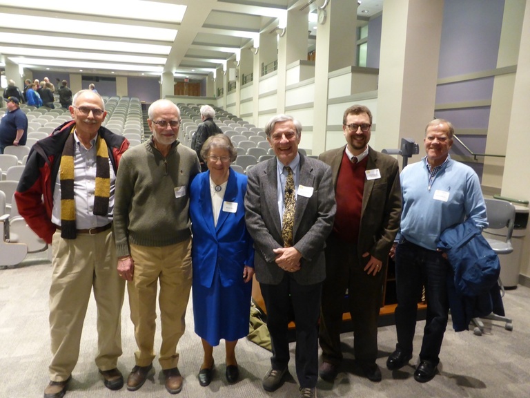 Mrs. Weeg and Prof. Segre with early UIowaCS alumni at our 50th anniversary celebration in 2015.