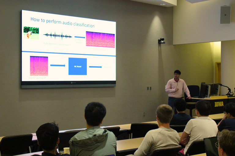 ISU and Uiowa Symposium Shanmuka Sadhu presenting