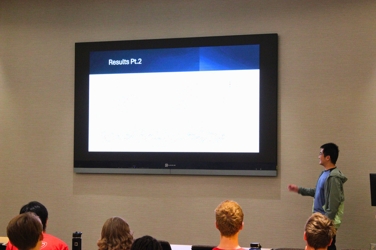 ISU and Uiowa Symposium student presenting