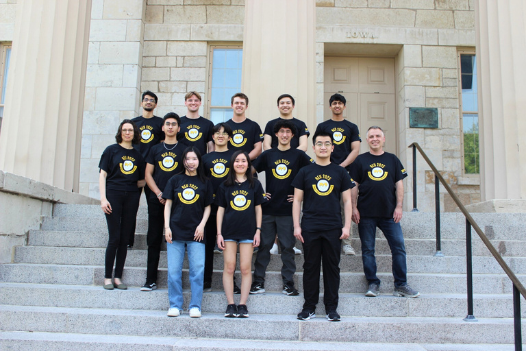 REU group photo by old capital building