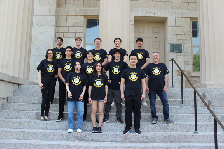 REU 2025 Participants posing on West facing steps of OId Capitol Building