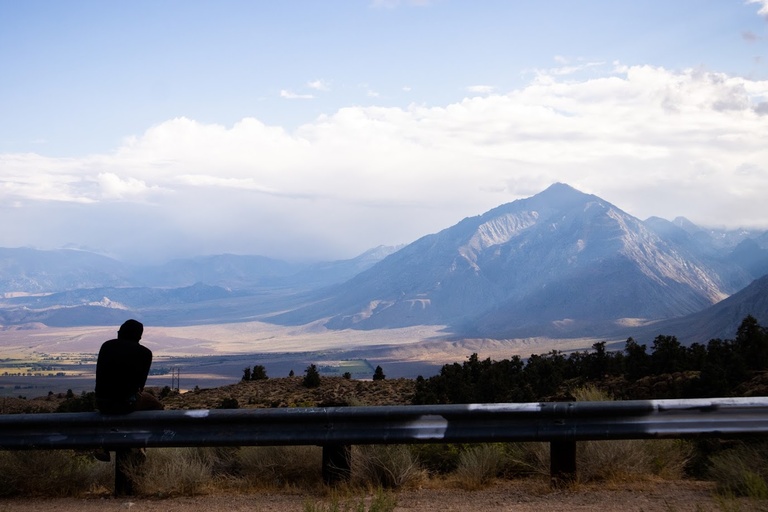 Hussam looking at Eastern Sierras