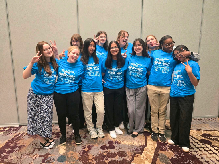 Group photo of UIOWA students being goofy