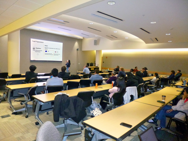 Chen Sun presenting at Grad Symposium