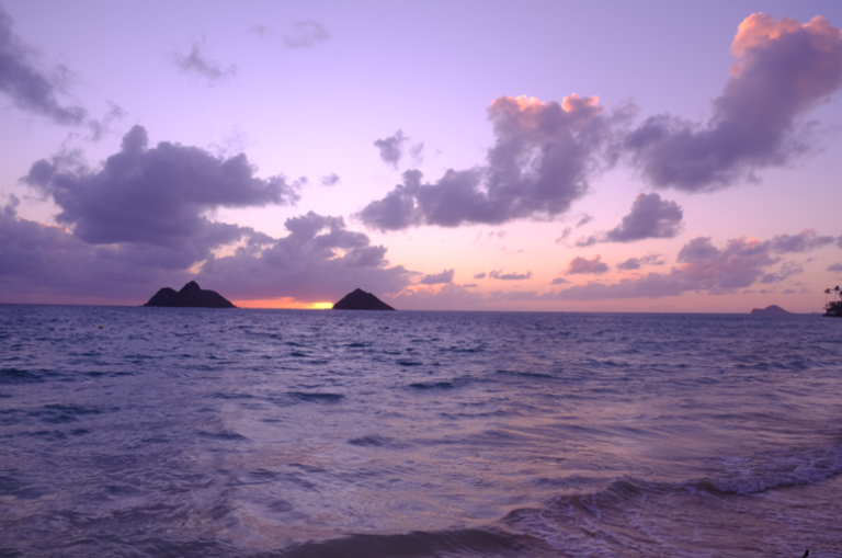 Prof. Ye's sunset view in Hawai'i