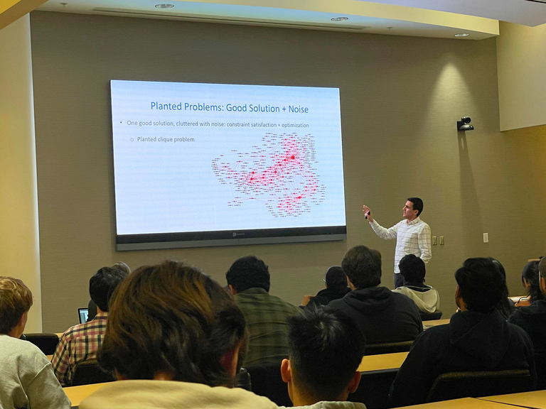 Mehrdad Moharrami presenting at grad symposium