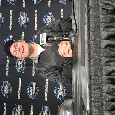 Peter Kamp as a sportscaster