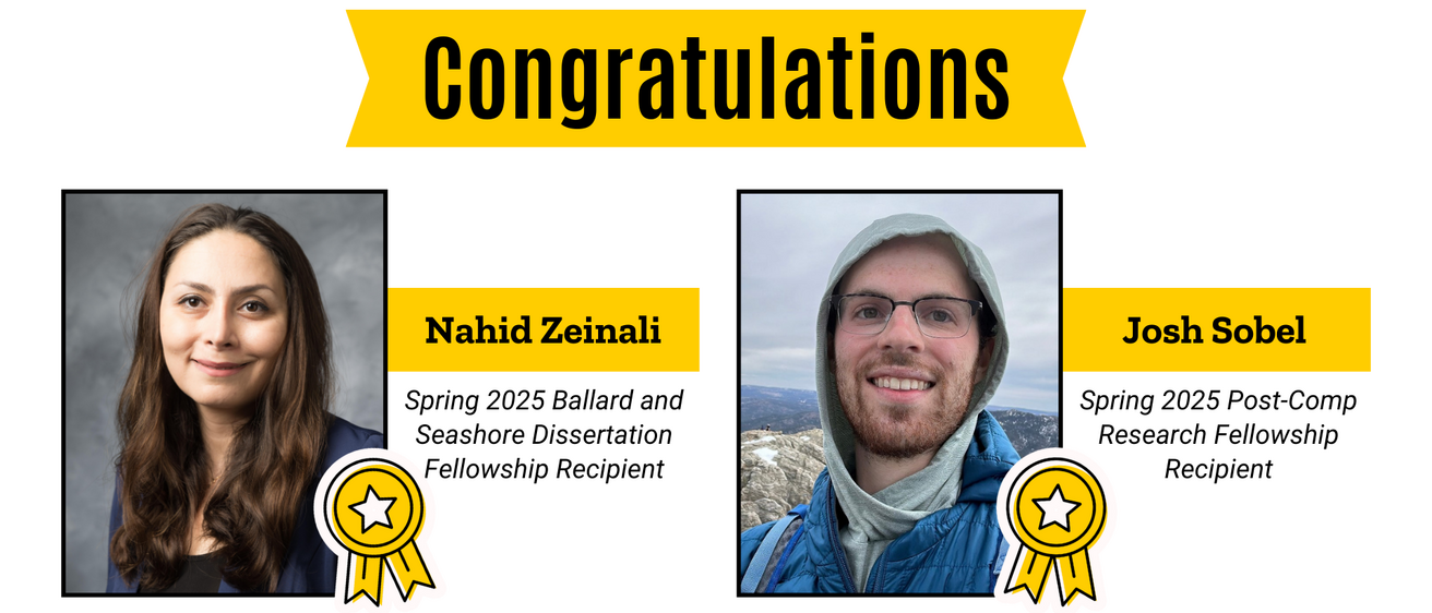 Banned with the words "congratulations" hanging over portraits of Nahid Zeinali and Josh Sobel