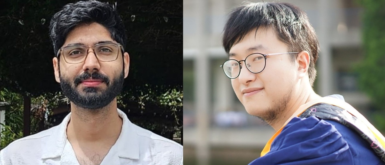PhD students Sarmad Chandio and Lihan Hu