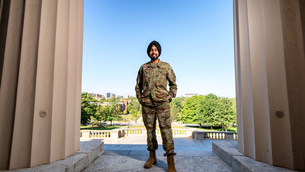 GurshaVirk became the first Sikh Air Force cadet in U.S. history allowed to wear the turban, beard, and bracelet that are sacred religious symbols after he petitioned the Air Force asking that he be allowed to incorporate them into his military uniform. 