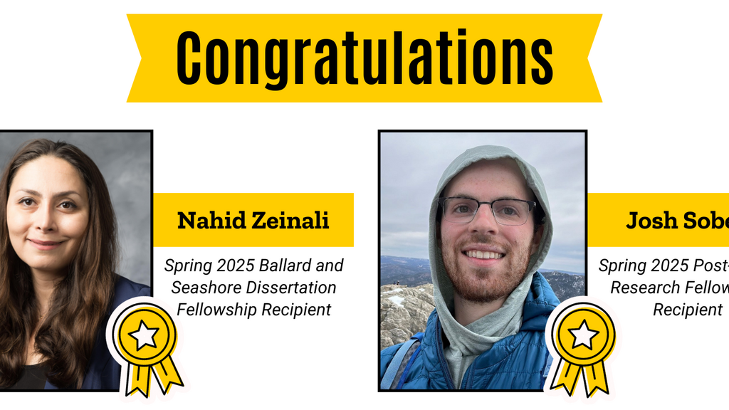 Banned with the words "congratulations" hanging over portraits of Nahid Zeinali and Josh Sobel