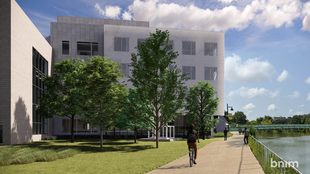 architectural rendering of addition to the Iowa Advanced Technology Laboratory building
